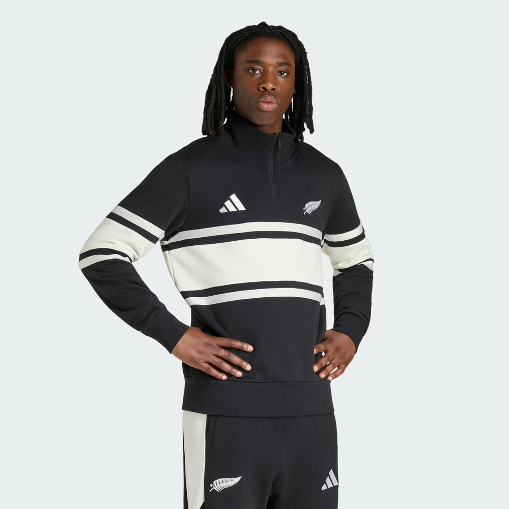 Adidas All Blacks Leisurewear Sweatshirt 1/4 Zip Heren