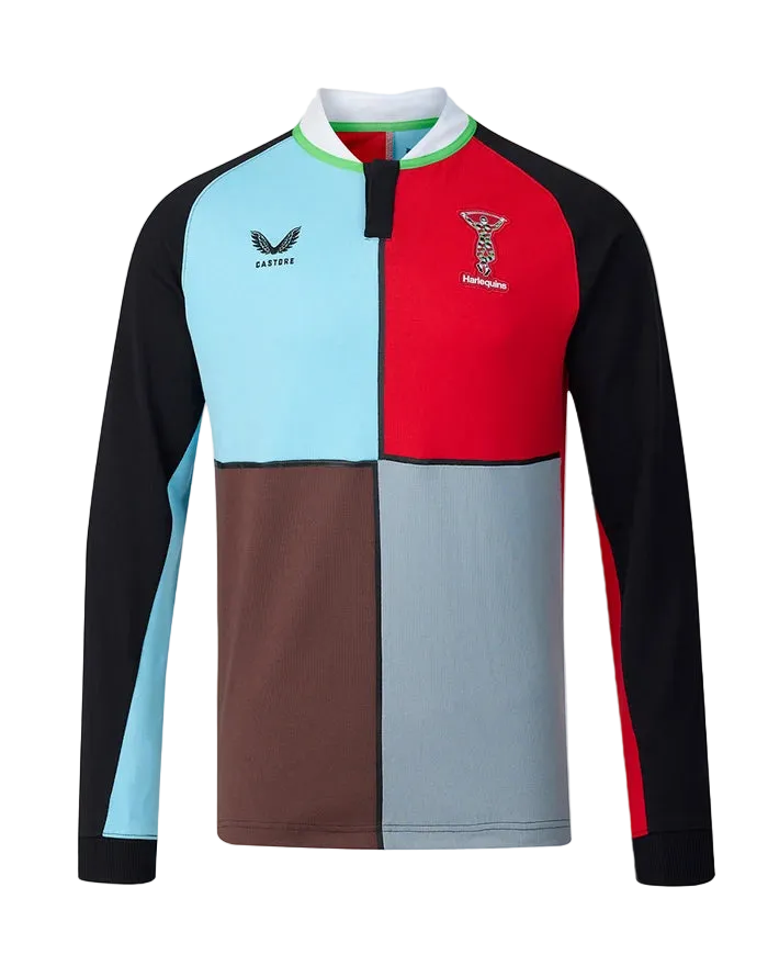 Castore Harlequins Classic Thuisshirt met Lange Mouwen Heren