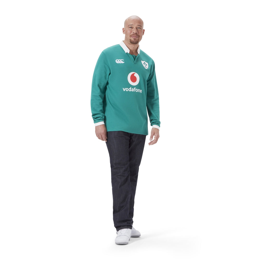 Canterbury Ierland 2025/26 Katoenen Thuisshirt met Lange Mouwen (vanaf 31-10 verkrijgbaar)