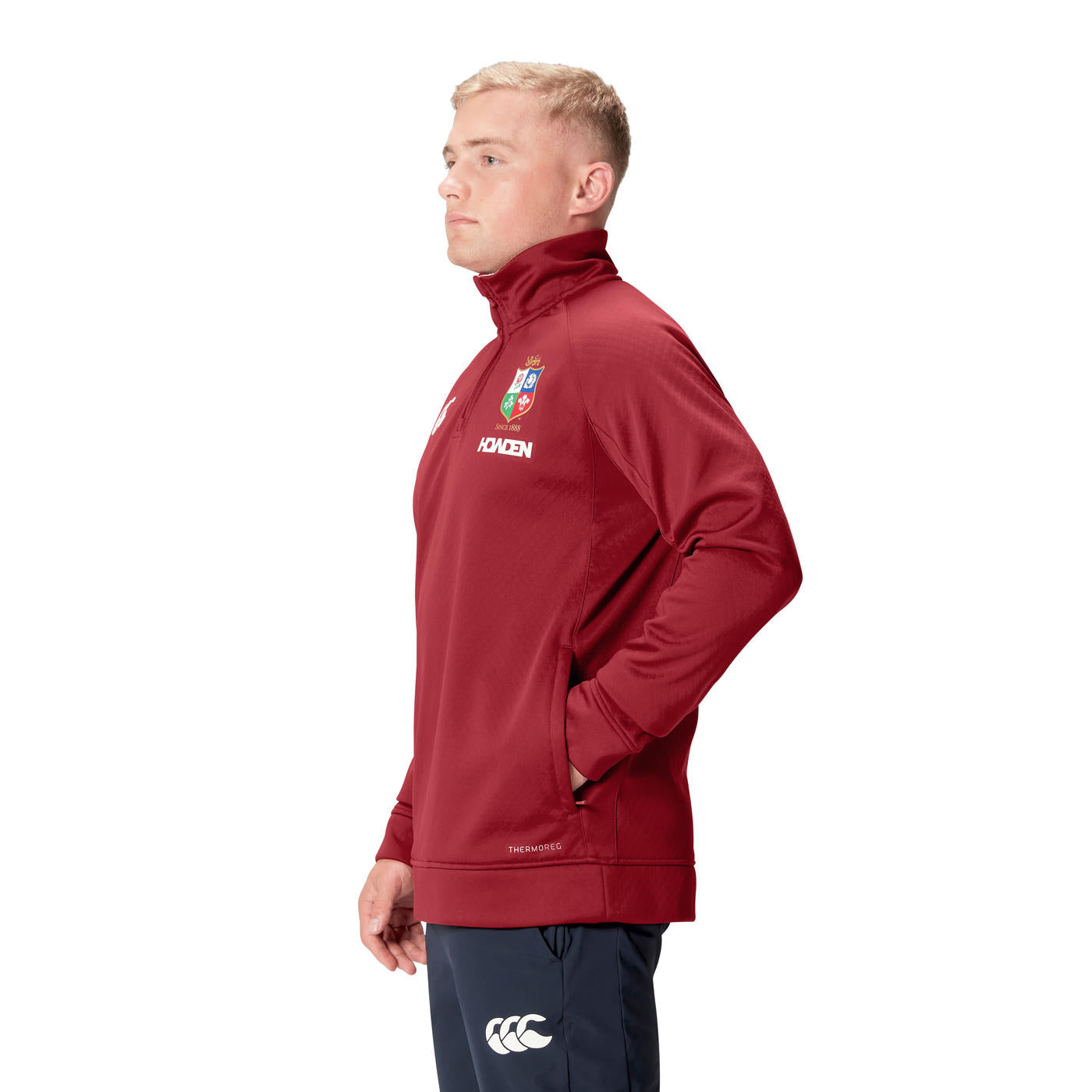 Canterbury British & Irish Lions Heren 1/4 Zip Fleece Rood Heren