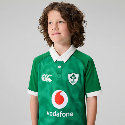 Canterbury Ierland IRFU Rugby Kids Home Pro Shirt 2025/26 (verkrijgbaar vanaf 31-10)