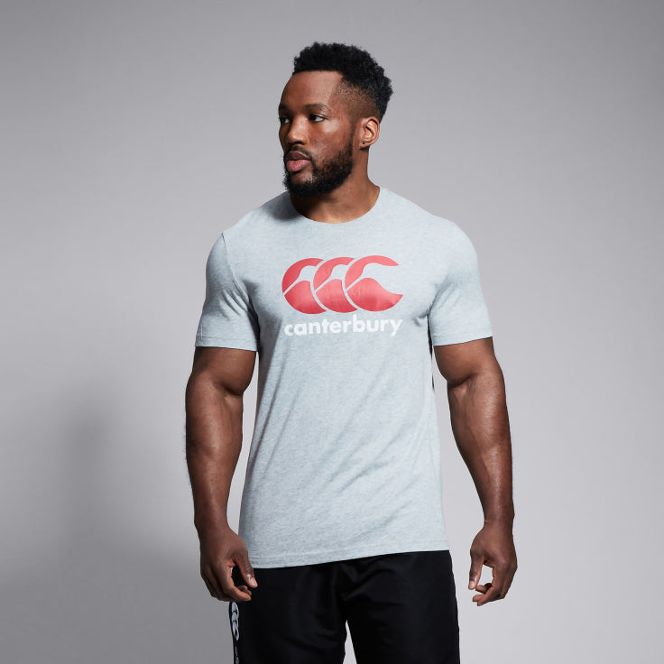 Canterbury CCC Logo T-Shirt Heren Grijs