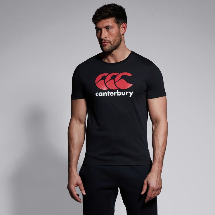 Canterbury CCC Logo T-Shirt Heren Zwart