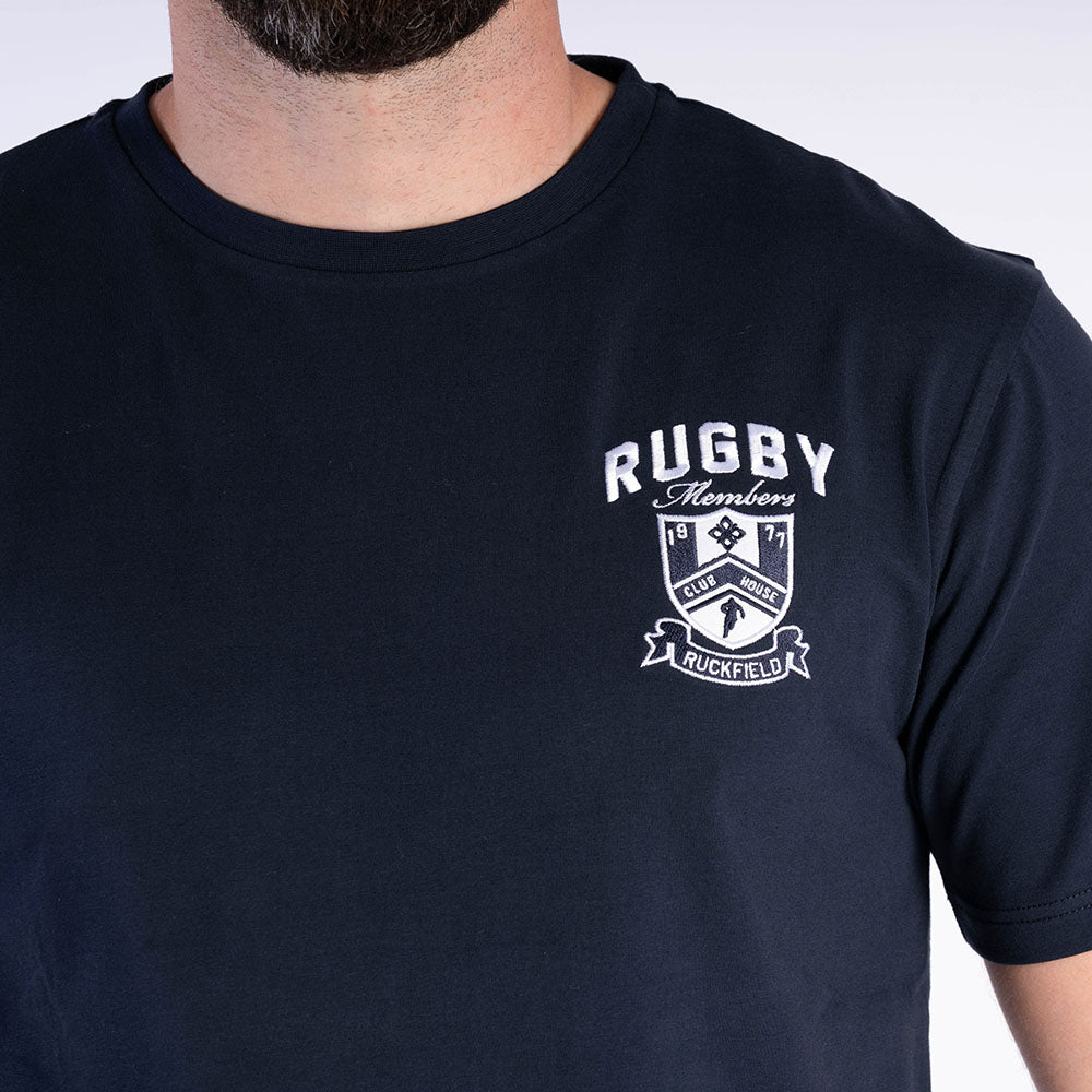T-shirt bleu marine membres du Rugby Club House de Ruckfield