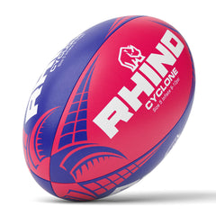 Rhino Cyclone Rugbybal Blauw/roze Maat 4