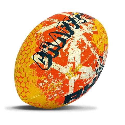 Rhino Graffiti Rugby Ball Size 5 Orange
