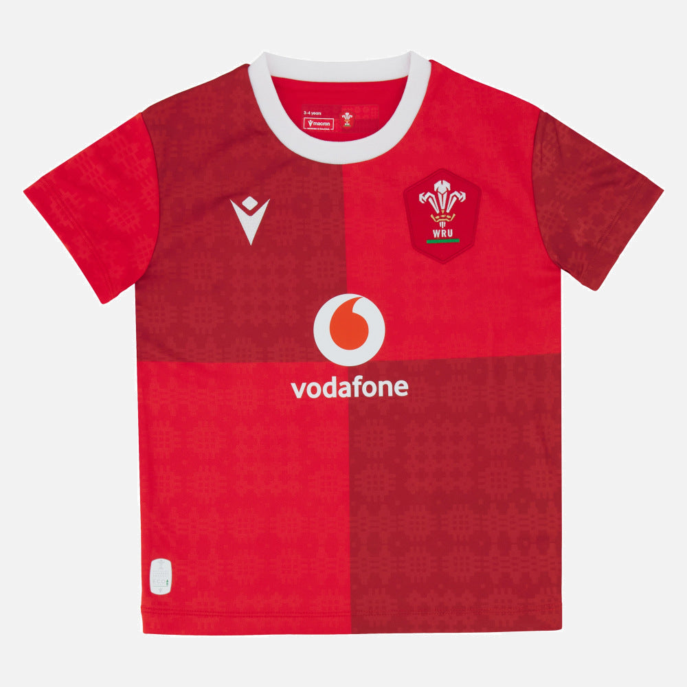 Macron Wales Replica Rugby Thuisshirt 2025/26 Kids