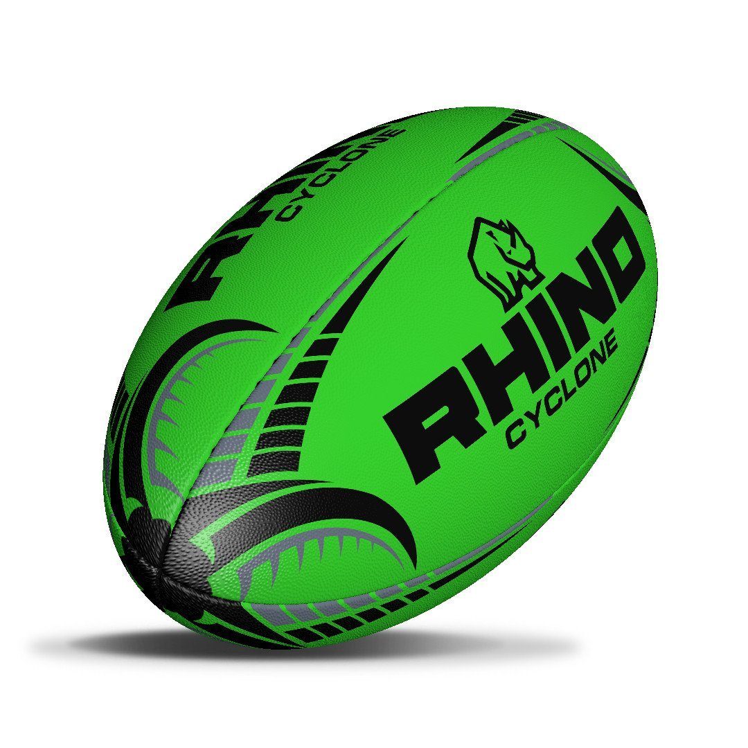 Ballon de Rugby Cyclone Vert Fluo Taille 5