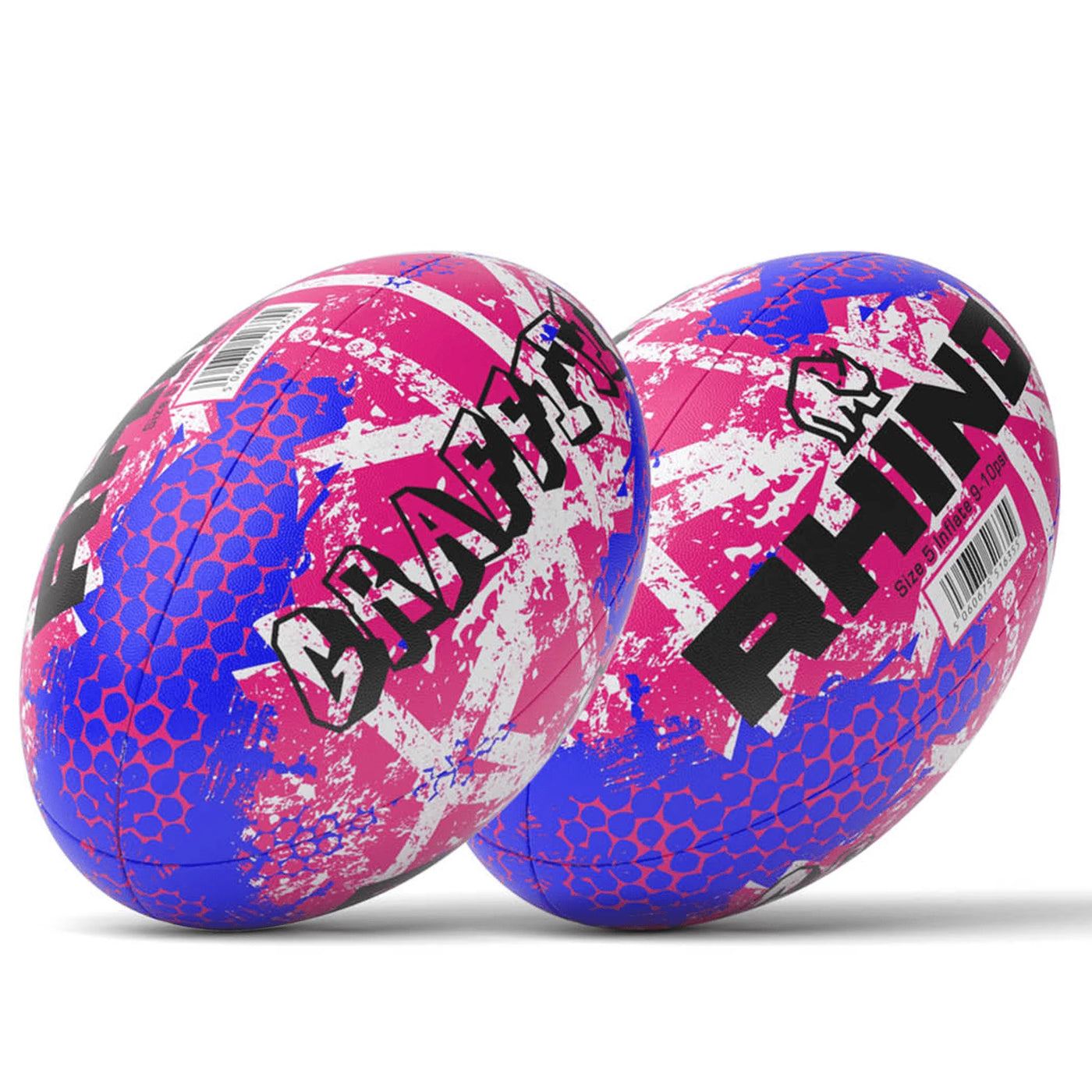 Rhino Graffiti Rugby Ball Size 5