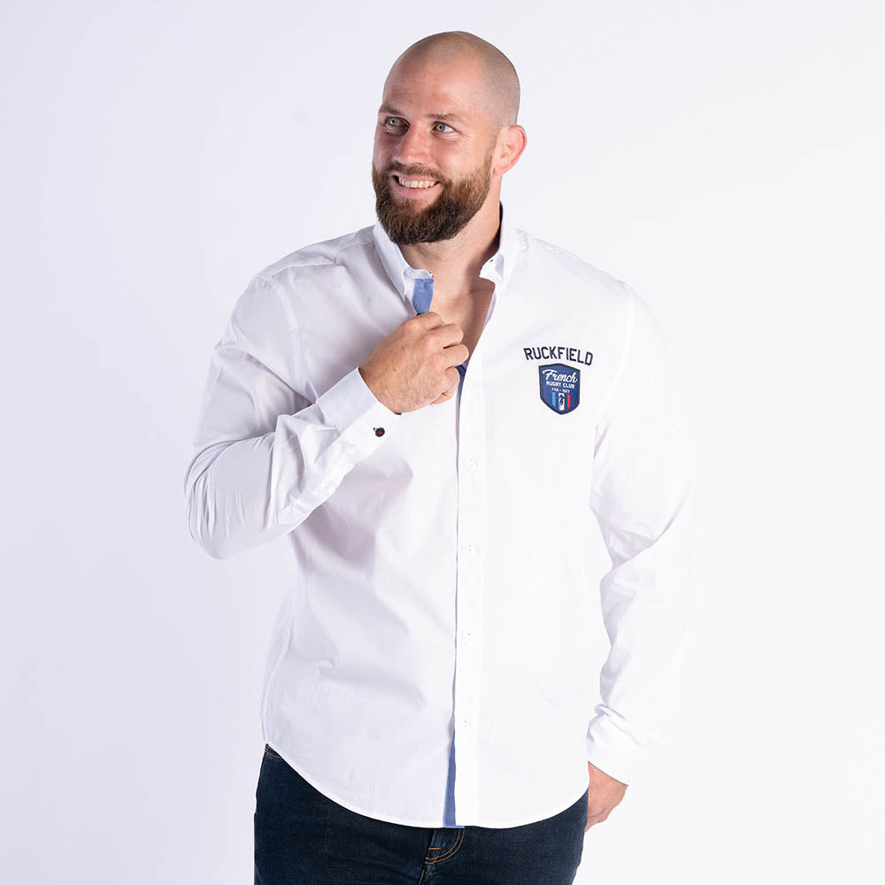 Ruckfield French Rugby Club White Long Sleeve Shirt