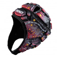 Impact Rugby Indigenous Black/Red Scrumcap