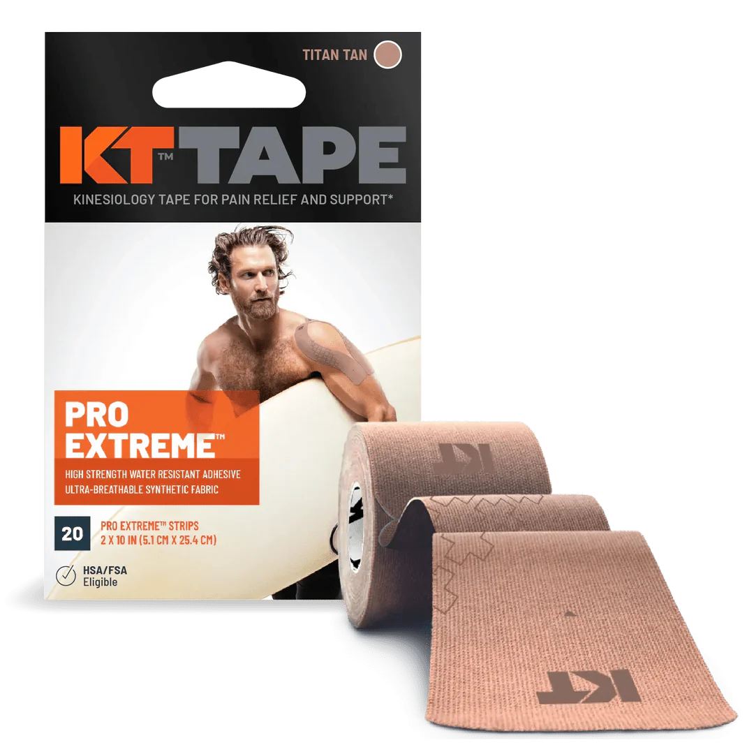 KT Tape Pro Extreme Voorgesneden (5 x 25 cm) – 20 stuks – 5 meter