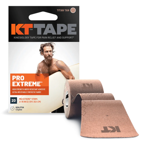 KT Tape Pro Extreme Voorgesneden (5 x 25 cm) – 20 stuks – 5 meter