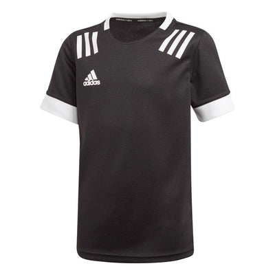 Adidas 3-Stripes Rugbyshirt Kids Zwart