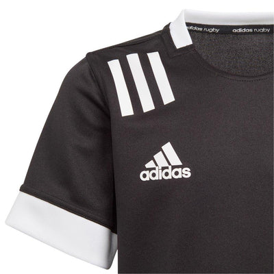 Adidas 3-Stripes Rugbyshirt Kids Zwart