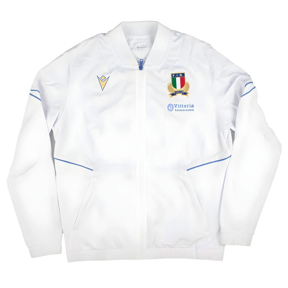 Macron Italië Rugby Training Full Zip Top Volwassenen