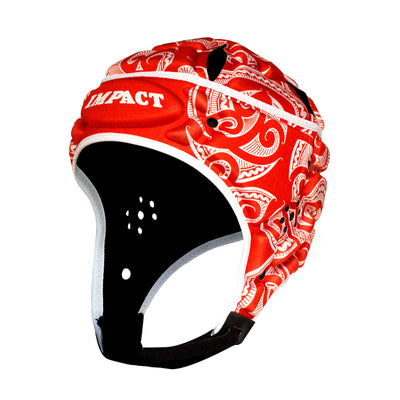 Casquette de mêlée rouge Impact Rugby Tribal