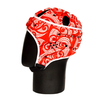 Casquette de mêlée rouge Impact Rugby Tribal