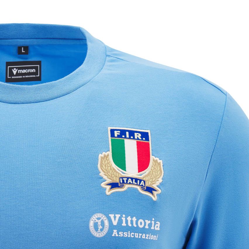 Macron Italië Rugby Travel Katoenen T-shirt 24/25