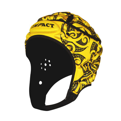 Casquette de mêlée jaune Impact Rugby Tribal