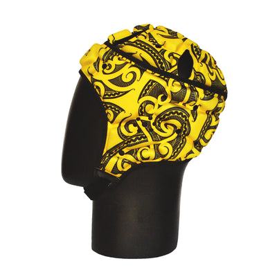 Casquette de mêlée jaune Impact Rugby Tribal