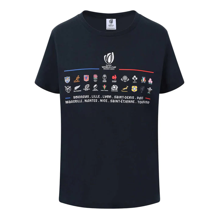 RWC 20 Unions Stacked T-shirt Navy