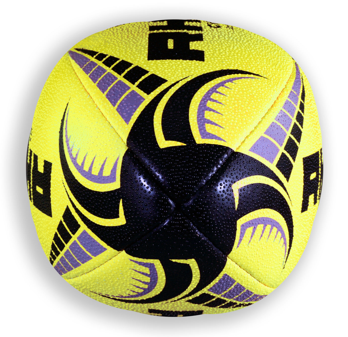 Ballon Rugby Cyclone Jaune Fluo Taille 4