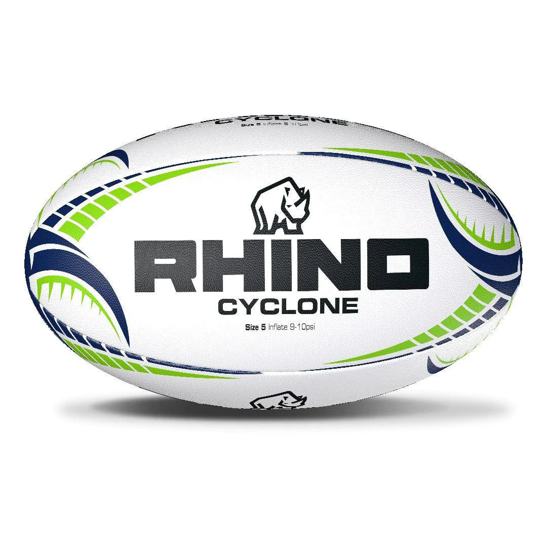 Ballon Rugby Cyclone Blanc Taille 3
