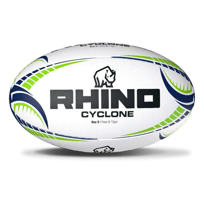 Ballon Rugby Cyclone Blanc Taille 4