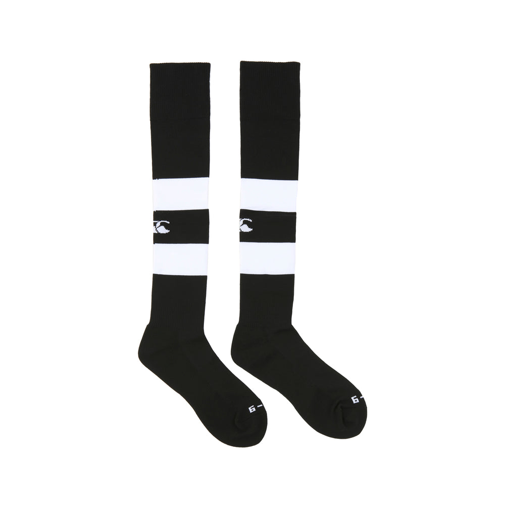 Canterbury Team Hooped Socks Zwart/wit Junior