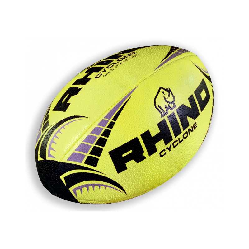 Rhino Cyclone Rugbybal Fluor Geel Maat 5